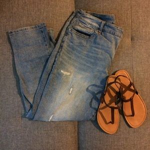 Faded glory size 20 distressed boyfriend jeans